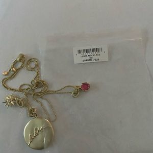 October Libra Charm Necklace set in Gold